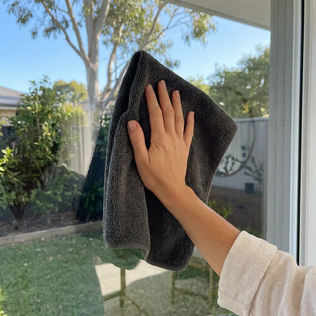 Wiping a window with the ClothWipe